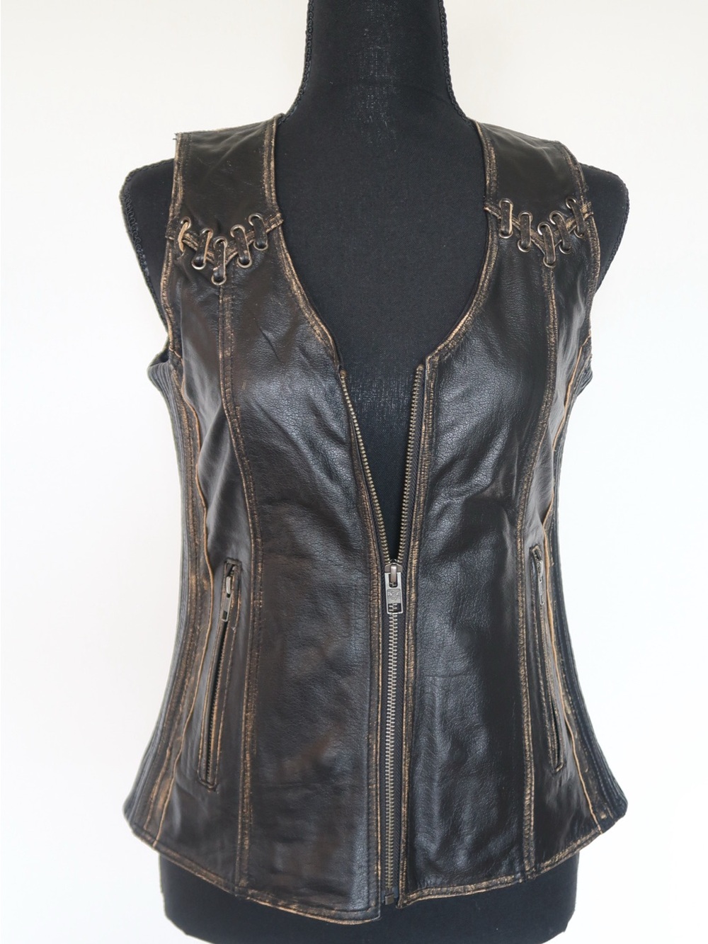 Vintage Milwaukee Distressed Corset Style Vest